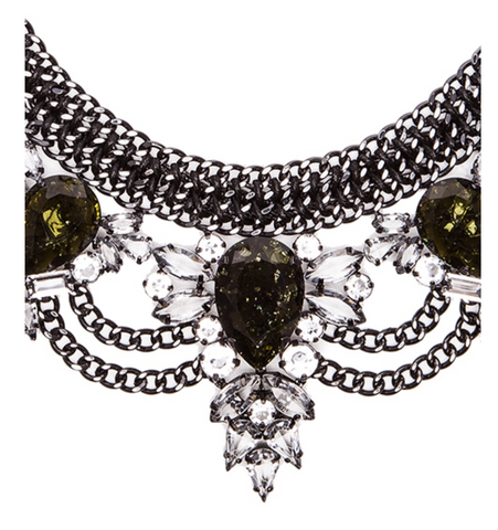 BCBG MAXAZRIA RHINESTONE COLLAR NECKLACE