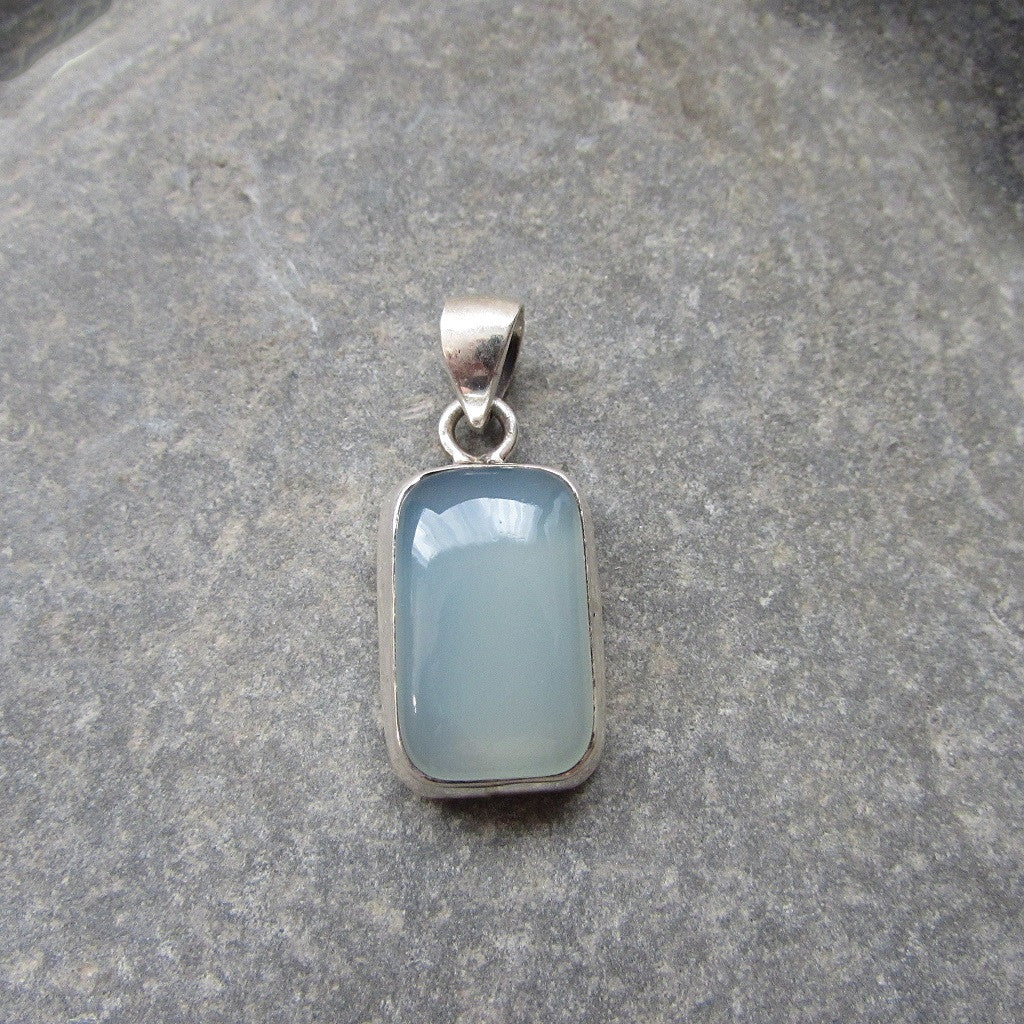 Sterling Silver Moon Stone Pendant  features a generous size rectangular Moonstone in Sterling Silver