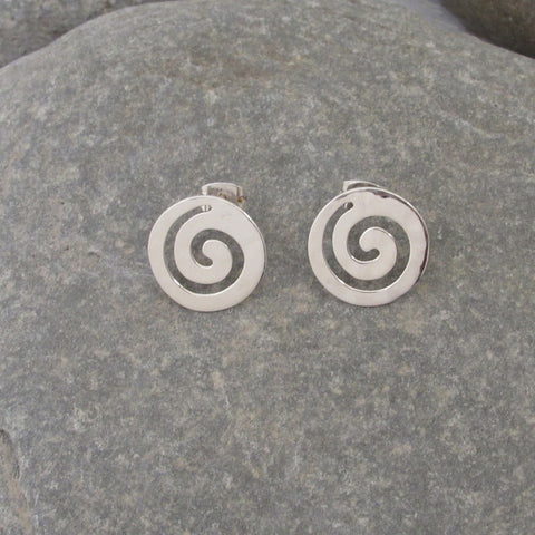 Sterling Silver Swirl Earrings