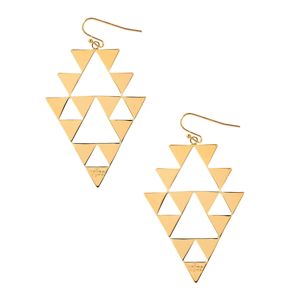 TRINA TURK Triangle Cutout Drop Earrings