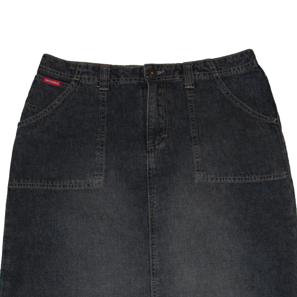 Unionbay Denim Skirt Front Closeup