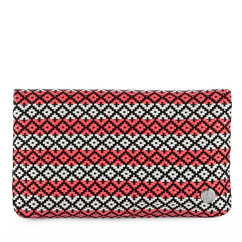 Vince Camuto Diamond Weave Leather Clutch