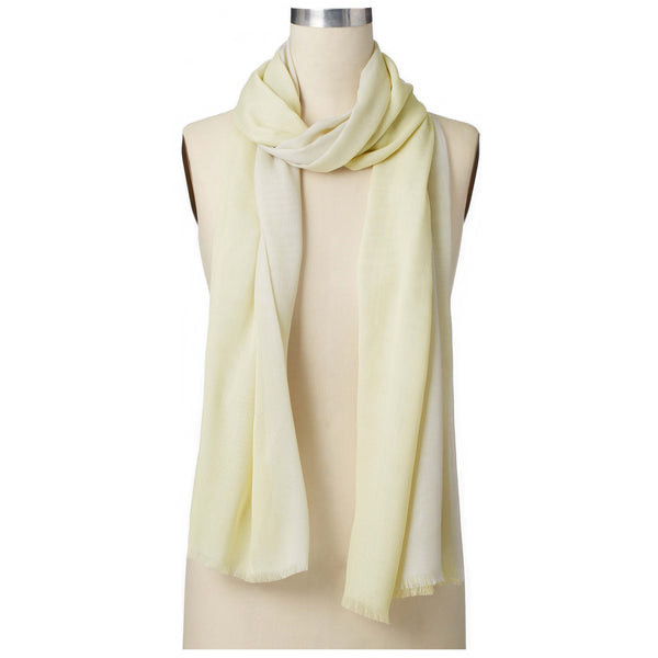 Ann Taylor Ombre Scarf in light Yellow and Grey with light fringe