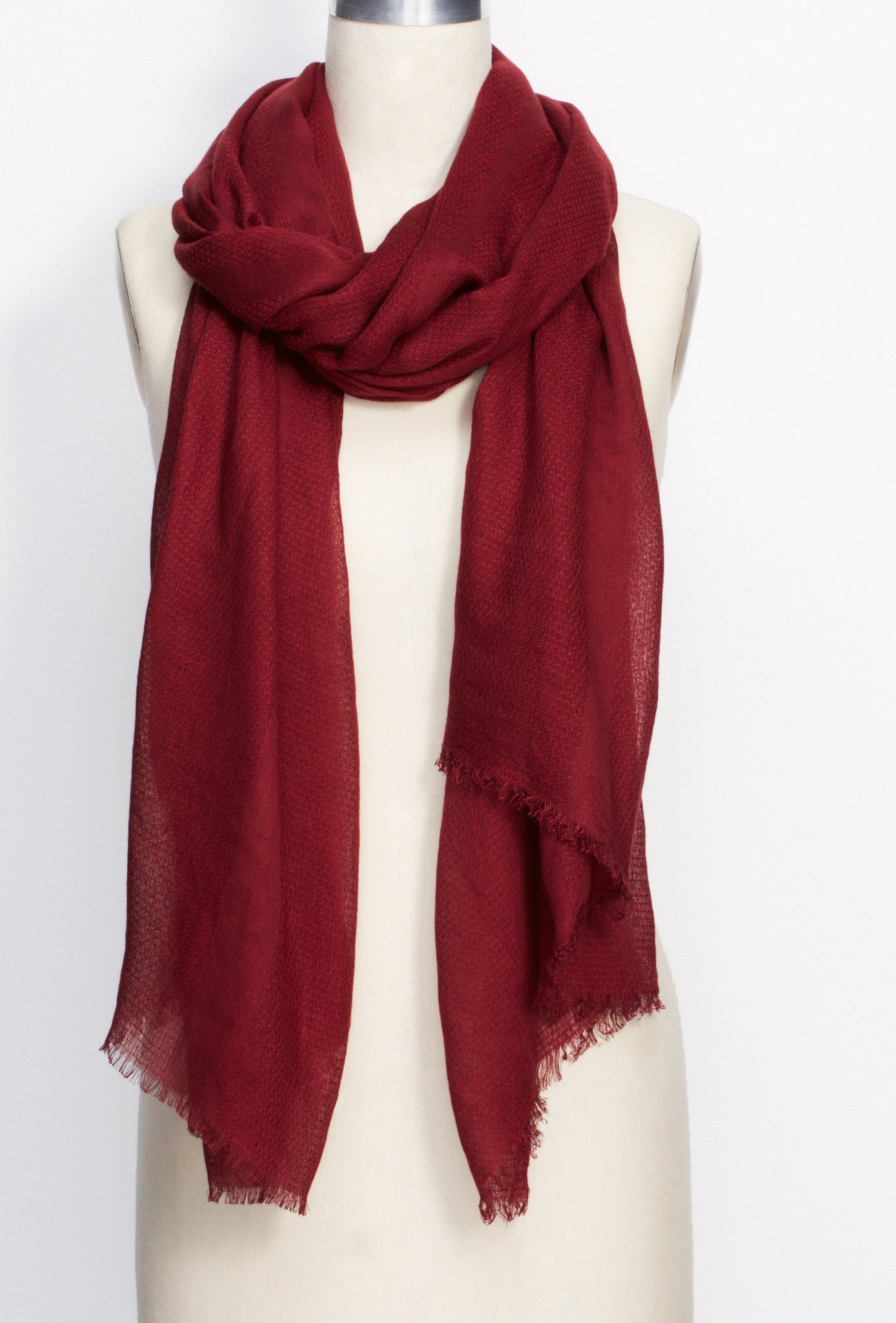 Ann Taylor Mixed Weave Scarf-Chianti Larger Picture