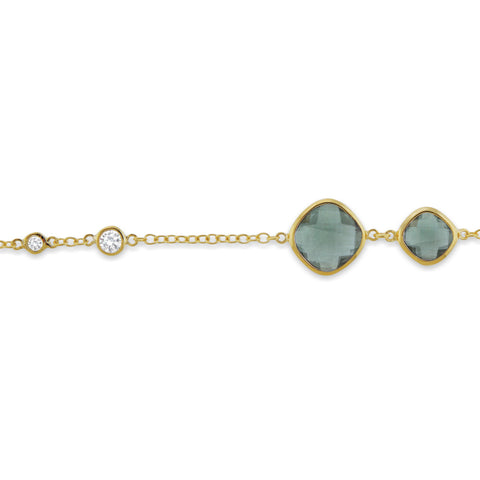 CRISLU Peridot 18K Gold Vermeil Bracelet