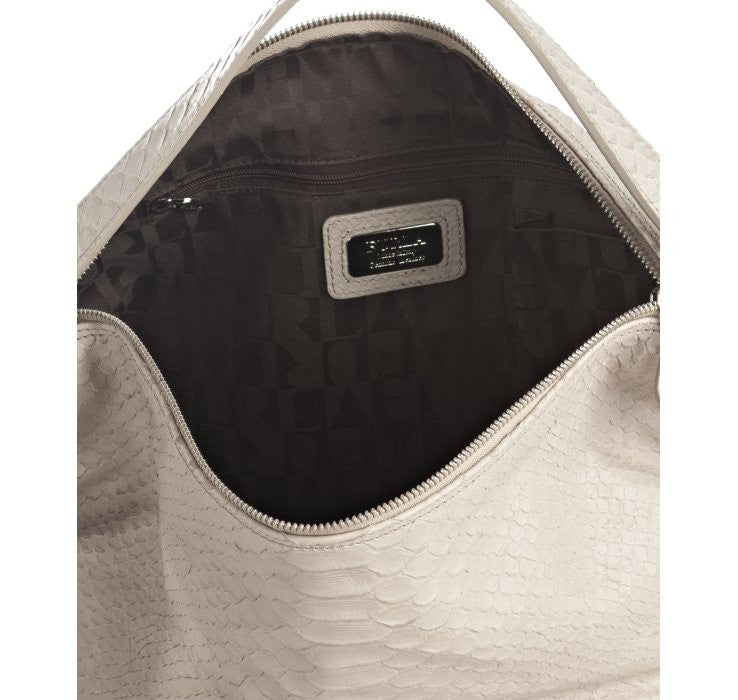 Furla Leather Corniola Ruched Top Handle Bag Inside View