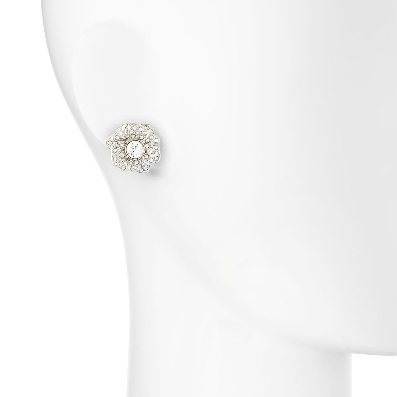 Kate Spade Crystal Flower Earring on model
