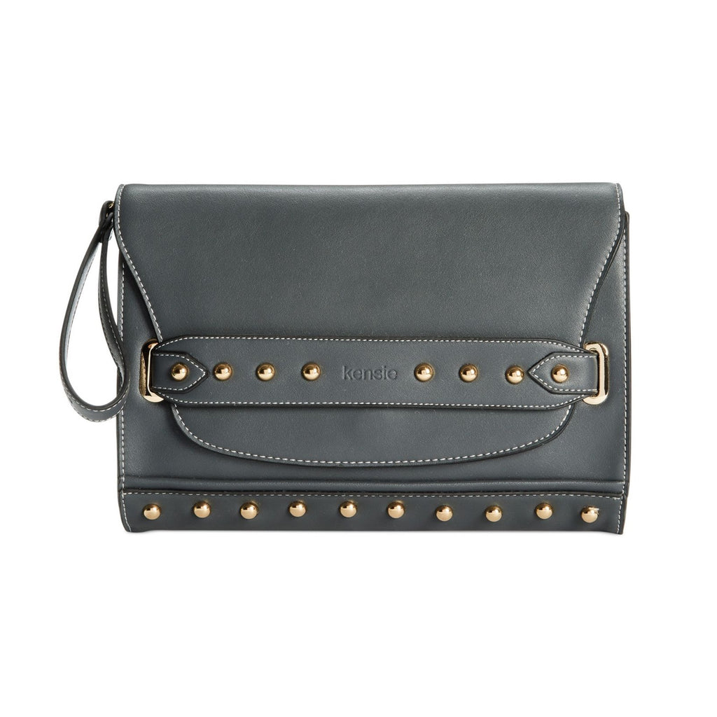Kensie Foldover Studded Clutch