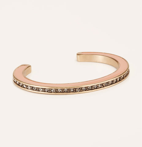 LOFT Enamel Pave Open Bangle-Grey